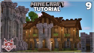 Minecraft Grand Hall  Lets Build a Medieval Village  Ep 9 [upl. by Rehteh]