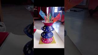 Paper Bowl Reuse Ideas ❤️। Flower Vase। viral paperbowl papercraft creative shorts ☺️ [upl. by Ettebab]