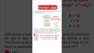 🔥 FUVEST 2025 GABARITO  UM DESIGNER DE PRODUTOS DESEJA FABRICAR UM VASO PARA FLORES shorts fyp [upl. by Sillert864]