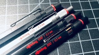 Rotring 300 vs 500 vs 600 Mechanical Pencil Comparison [upl. by Gibbs]