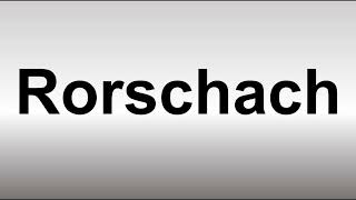 How to Pronounce Rorschach [upl. by Sidnal]