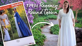 Making a 1790s Round Gown  Simplicity 8941  American Duchess [upl. by Akirrehs]