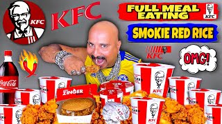 KFC FULL MEAL EATING  BURGER SMOKIE RED RICE BOWL CHICKEN WINGS amp STRIPS l ULHAS KAMATHE l CLP [upl. by Asilenna]