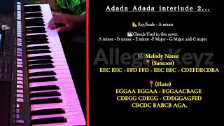 Adada Adada Interlude Keyboard Notes  Devi Sri Prasad BGM  Tamil BGM Note  Tamil Cover Songs dsp [upl. by Effy548]