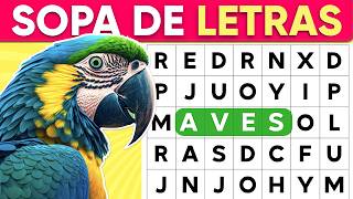 SOPA De LETRAS 15 Aves del MUNDO 🐧 Como Mejorar La CONCENTRACION  Cogni Quiz [upl. by Alica]