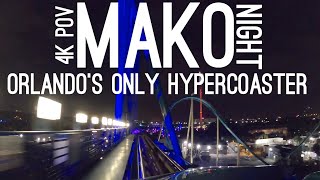 MAKO  NIGHT  Front Row POV  SeaWorld Orlando  GoPro Hero 8 [upl. by Brigit]