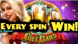 BIER HAUS slot machine 45 spins BONUS WIN [upl. by Notsruht]