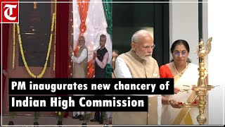 PM Modi visits Omar Ali Saifuddien Mosque inaugurates new chancery of Indian High Commission [upl. by Annaeiluj]