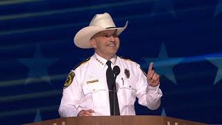 Border Sheriff speaks at the DNC [upl. by Leund124]