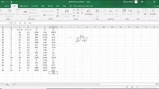 Karl Pearsons Correlation Coefficient  Step by Step Calculation  in Excel [upl. by Acireit]