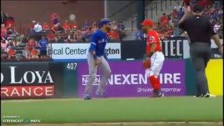 Rougned Odor punches Jose Bautista in face [upl. by Kramal]