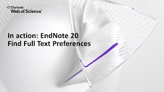 In action EndNote 20 Windows Find Full Text Preferences [upl. by Yeltnarb]