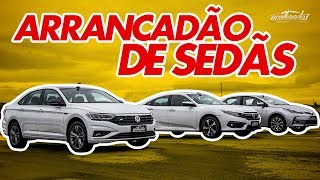 Civic x Corolla x Jetta Qual o sedã mais rápido do Brasil  Arrancadão 11  Acelerados [upl. by Innes]