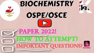 BIOCHEMISTRY OSPEOSEC2022 BSN PAPERHOW TO ATTEMPTDETAIL QUESTIONSKMU [upl. by Wallach84]