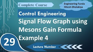 Masons Gain Formula for Signal Flow Graph Steps Process and Example 5 [upl. by Shoshana]