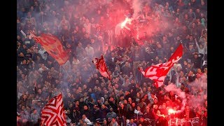 Red Star Belgrade Fans Marching To The Emirates Stadium [upl. by Ala579]