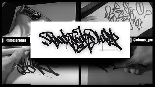 QUADRUPLE HANDSTYLES EPISODE 3  Graffiti  Blackbookology [upl. by Anuahsar]