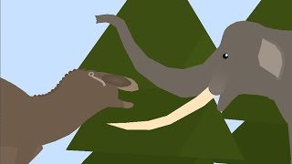 Palaeoloxodon Namadicus vs Edmontosaurus Annectens  Sticknodes Cartoon Battle [upl. by Sverre]