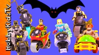 Imaginext Bikers Vs BATMAN Race to the Bat Cave by HobbyKidsTV [upl. by Boone915]