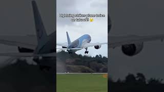 Subscribe🔥Lightning strikes this plane ✈️ 2 times during take off🫣shorts [upl. by Oderfla]