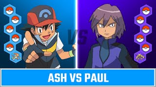 Sinnoh Pokemon Battle Ash vs Paul [upl. by Liban636]