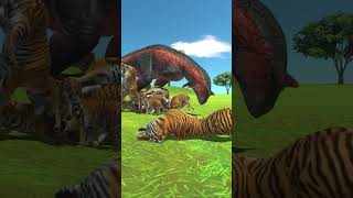 Predator vs Predator Carnotaurus Faces Off Against Tiger [upl. by Namlaz]