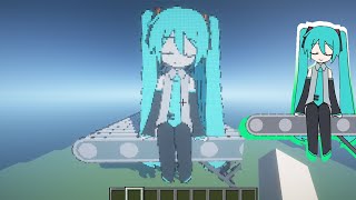 Anamanaguchi  Miku ft Hatsune Miku but in Minecraft [upl. by Norman637]