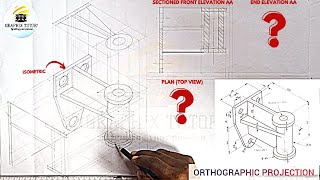 ORTHOGRAPHIC PROJECTION SECTIONING OF VIEWS [upl. by Annayehc]