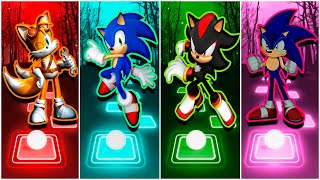 Tailes 🆚 Sonic 🆚 Black Sonic 🆚 Bad Sonic  Tiles Hop Battle 16 [upl. by Lamej]