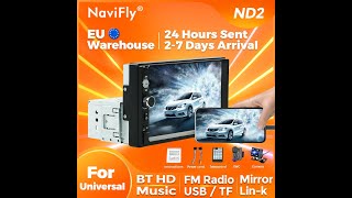 Navifiy Newest 1Din 7 inch Touch Screen Car MP5 Multimedia PlayerND2 [upl. by Gurango]