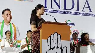 Goan Reporter  Congress Leader Alka lamba speaking at a Public Meeting at Ponda for Capt Viriato [upl. by Pammi922]