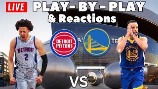 Detroit Pistons vs Golden State Warriors  Live PlayByPlay amp Reactions [upl. by Appilihp]