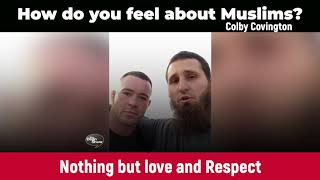 Colby Covington gets asked a question  Stop Islamophobia [upl. by Xyno876]