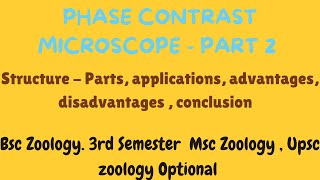 Phase Contrast Microscope  Part 2 notes and explanation in Hindi bsczoology msczoology upsc [upl. by Anerehs]