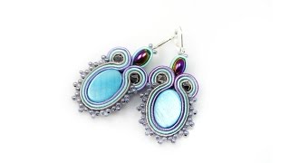 Soutache earrings  tutorial DIY [upl. by Foy55]