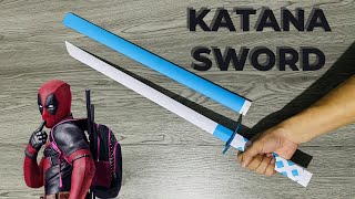 How To Make a Paper Katana Like The Sword Deadpool Is Using  Origami DIY 11 [upl. by Onairot]