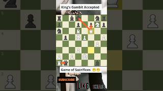 Kings Gambit Accepted 😬  Queen amp Both Rook Sac  chess chessgame youtube youtubeshorts [upl. by Thapa]