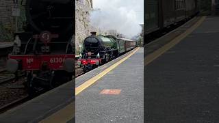 British Railway Thompson class B1 locomotive Mayflower races through Teignmouth on the Golden Hind [upl. by Llenrap]