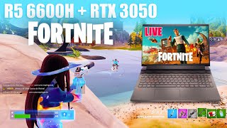 FORTNITE TESTE DESEMPENHO DELL G15 RYZEN 5 6600H  RTX 3050 4GB 1080P 120FPS [upl. by Ammej391]