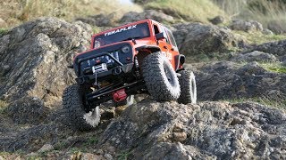 Xtra Speed Jeep V2  SCX10 II  Jeep Wrangler JKU orange body [upl. by Ecnarrot]