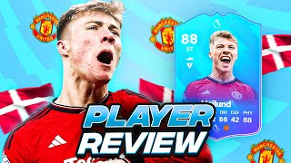 88 PREMIER LEAGUE POTM HOJLUND SBC PLAYER REVIEW  FC 24 ULTIMATE TEAM [upl. by Strade752]