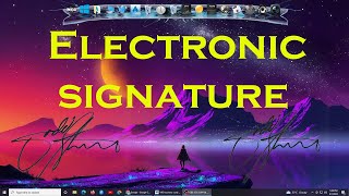 How to Create an Electronic Signature [upl. by Tolmann631]