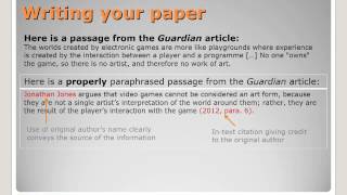 Avoiding Plagiarism Tutorial Paraphrasing Your Sources 77 [upl. by Lally]