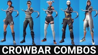 The Best TRYHARD Crowbar Pickaxe Combos In Fortnite [upl. by Dyraj]