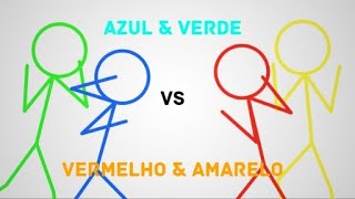 AZUL amp VERDE VS VERMELHO amp AMARELO [upl. by Obau]