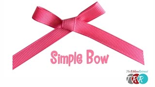 How to Make a Simple Bow  TheRibbonRetreatcom [upl. by Laehplar]