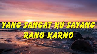 Yang Sangat Ku Sayang  Rano Karno  Lirik [upl. by Souza]