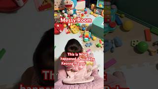 Messy Room toy’s Scattered Baby Keonna baby cutebaby funny shorts [upl. by Haonam118]