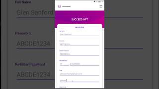 How to Register Account  Succeed NFT  Application nftrevolution [upl. by Kory]