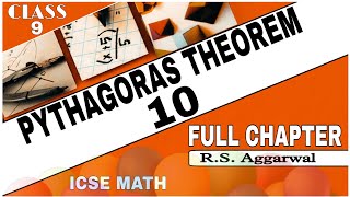 Pythagoras Theorem  Class 9th Math Chapter 10 One Shot video RSAggarwal math  ICSE MATH [upl. by Southard]